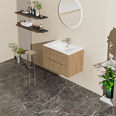 Meuble-lavabo mural flottant avec lavabo