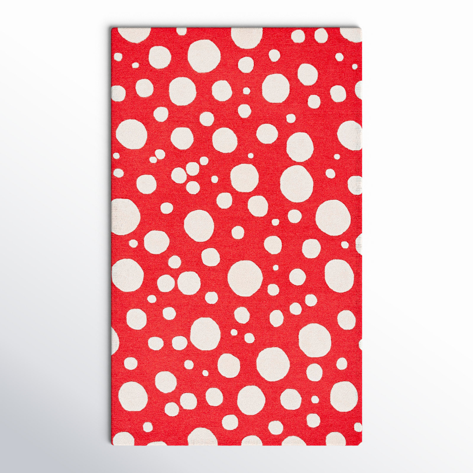 Camey Red Ivory Hand-Woven Rug, Rectangle 3' x 5'