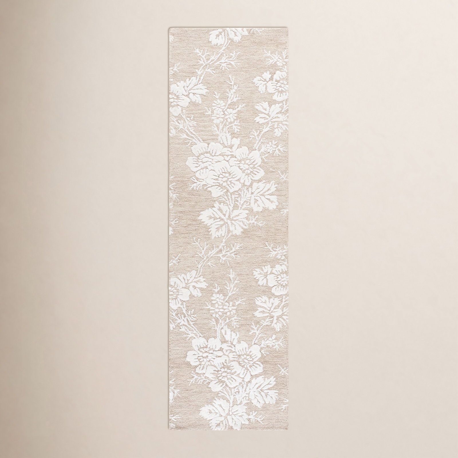 Hand-Tufted Wool Floral Rug, Runner 2'3" x 8'