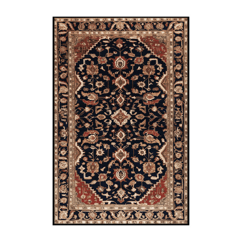 Tapis brun lavable à la machine, Rectangle 7 pi x 9 pi