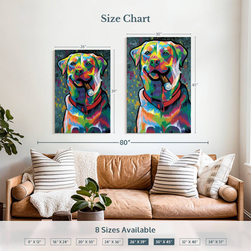 Brampt Acrylic Abstract Dog, 39" H x 26" W