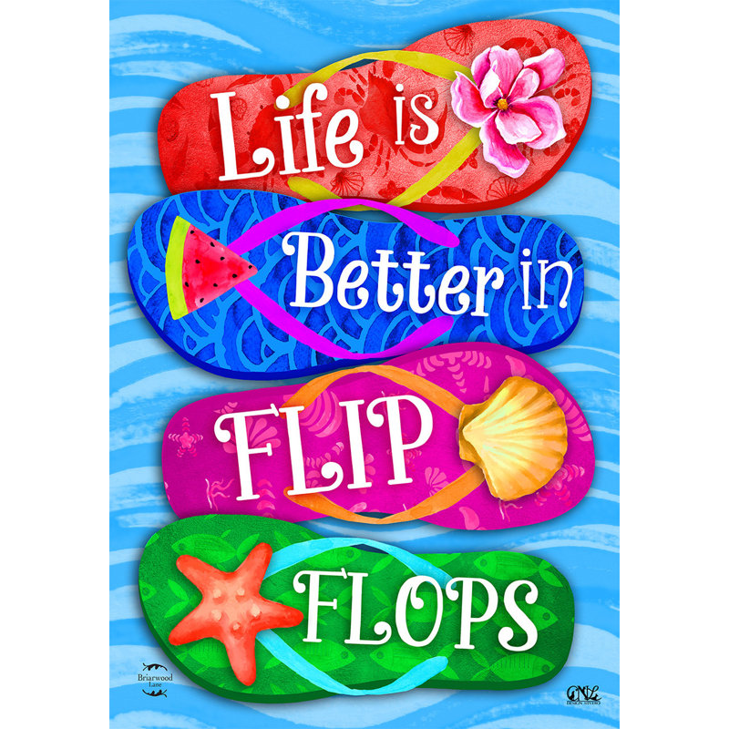 Better In Flip Flops Double-Sided House Flag
