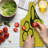 Ambesonne Honeycomb Tempered Glass Cutting Board Hexagons with Bee Simple Yellow and Black