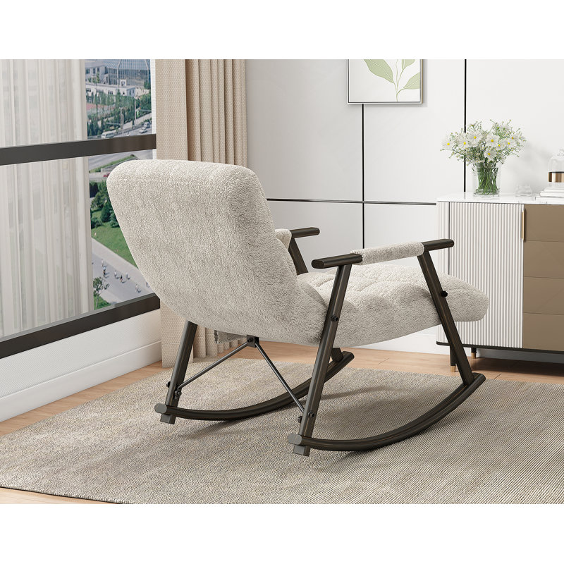 Chaise berçante pliante Casual, Blanc