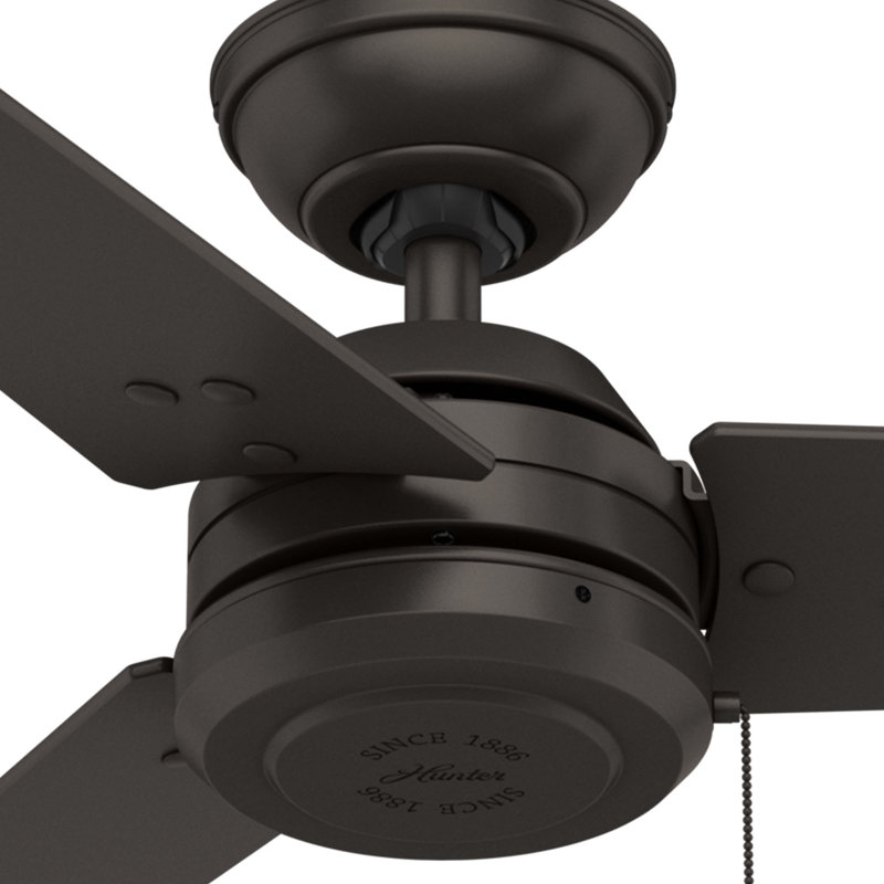 Ventilateur de plafond 52 pouces à 3 pales standard avec chaîne de traction Cassius, Bronze supérieur