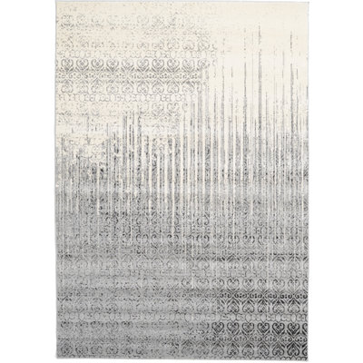 Tapis à motif géométrique gris Emeraude