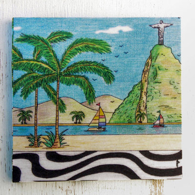 Wood Square 1 Piece Coaster