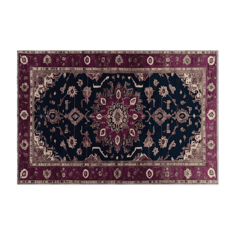 Tapis mauve intérieur et extérieur surteint, Rectangulaire 2 pi x 3 pi