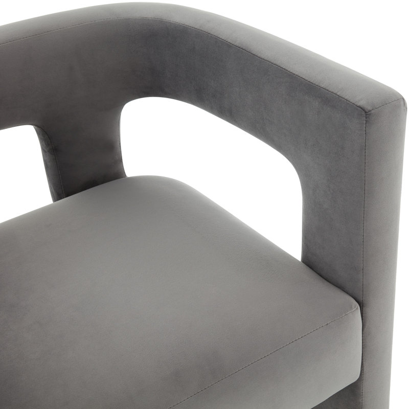 Chaise de salle à manger en velours 24,75 po Scott, Velours gris ardoise