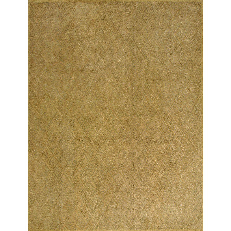 Hand Hooked Wool Geometric Area Rug