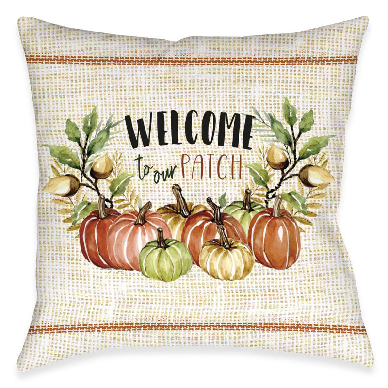 Welcome To Our Patch Throw Pillow