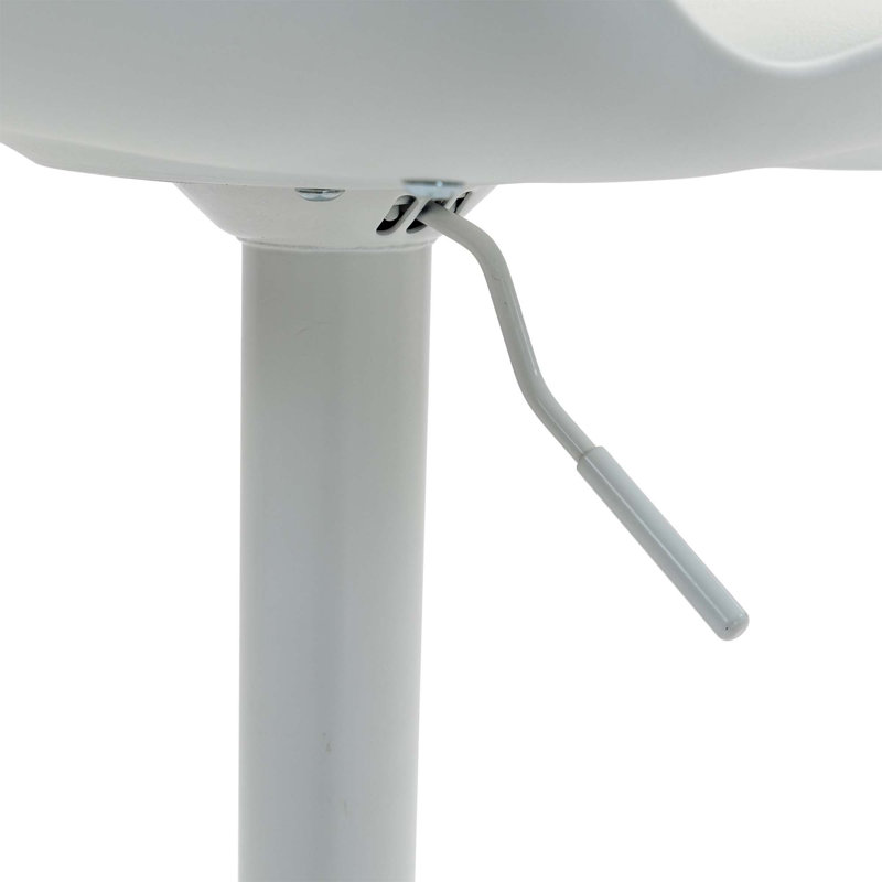 Modern PU Leather Adjustable Counter Height Swivel Barstools(Set Of 2), White