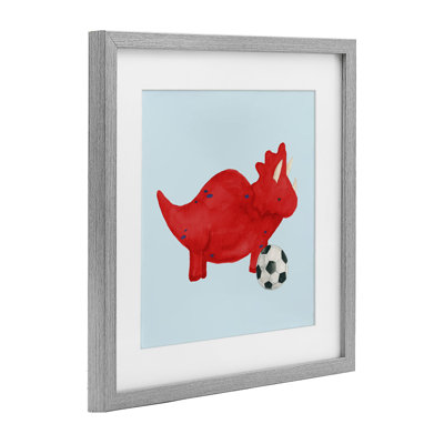 «Baby Dino» avec boule encadrée sous verre, design par Lucille Price