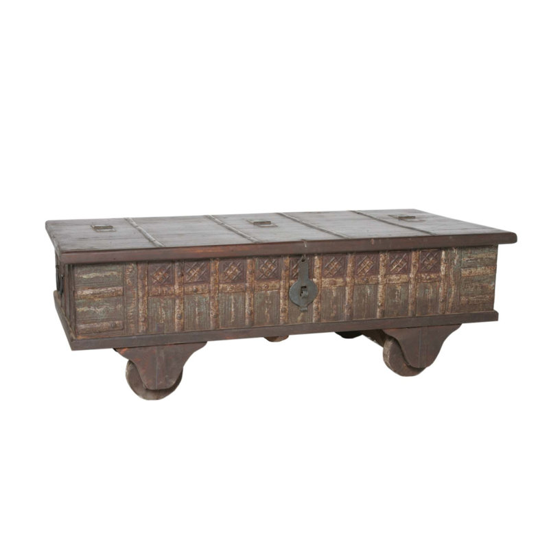 Aloizas Solid Wood Top Coffee Table