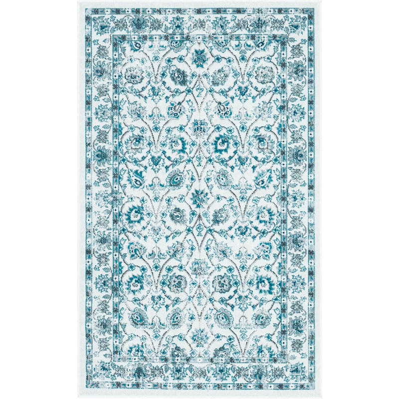 Esveidy Ikat Indoor Rug, Rectangle 3' x 5'