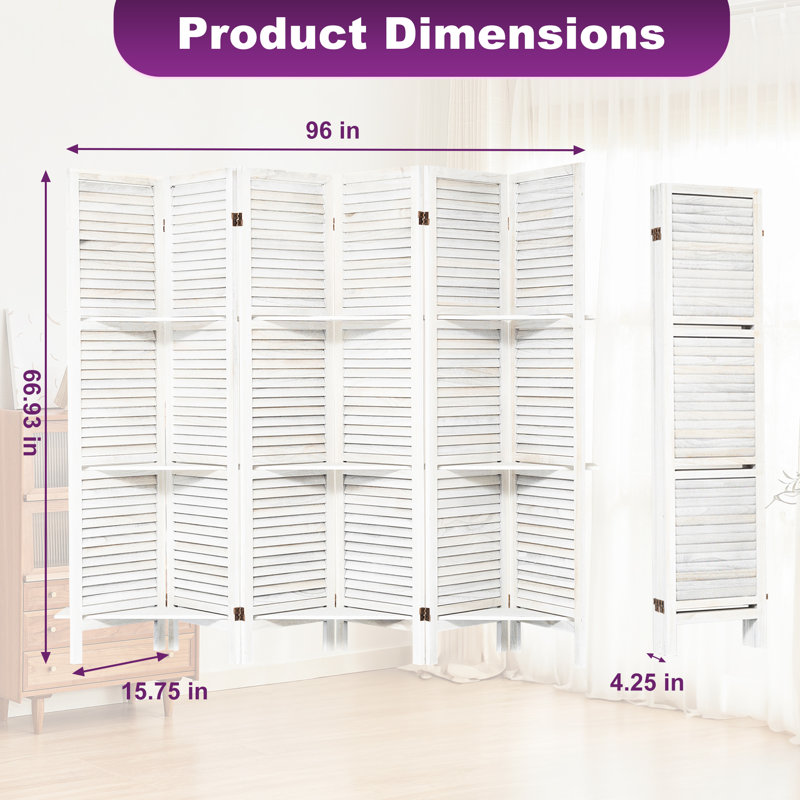 Paravent en bois, Blanc