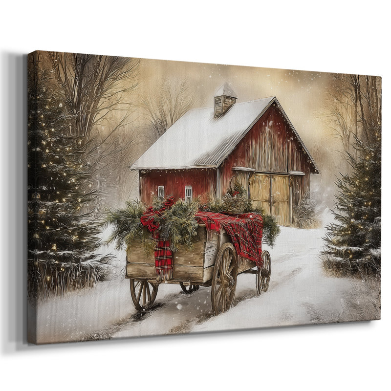 Dawn of Candlelit Village-Premium Gallery Wrapped Canvas, 27" H x 18" W