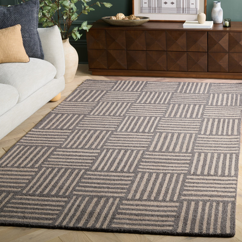 Stockton Hand Tufted Performance Striped Rug, Rectangle 5' x 8'