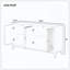 Buffet, armoire de rangement, armoire de rangement en bois moderne, armoire de rangement avec 4 portes et tablettes réglables pour le salon, la salle à manger, la cuisine et le vestibule-1550869987