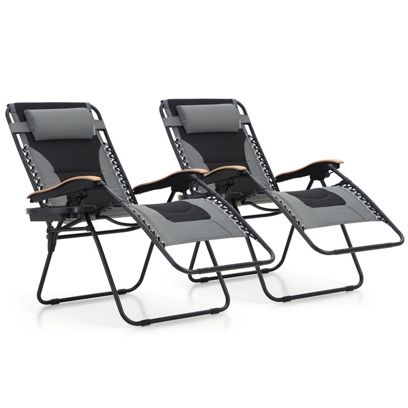 Syril Folding Zero Gravity Chair, Gray