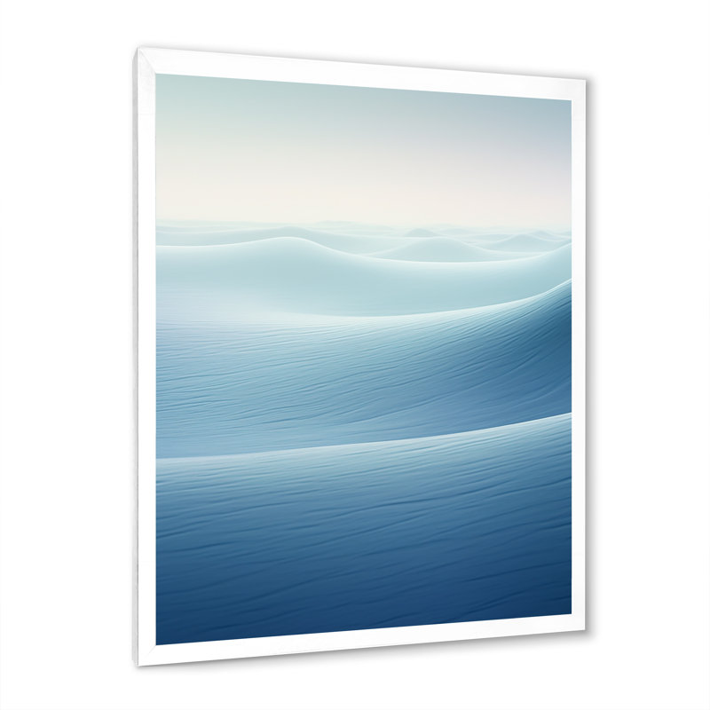 «Oceans Whisper Blue Beach Harmony I», reproduction sur toile, Cadre photo blanc, H 32 po x l 24 po x P 1 po