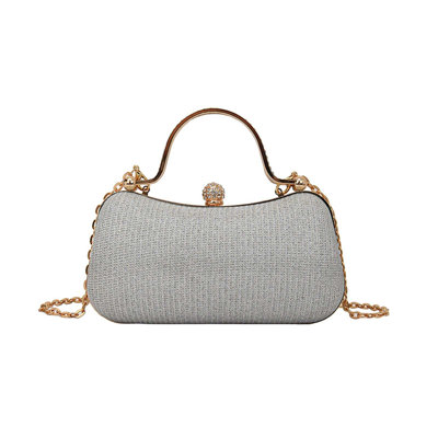 Backpack Elegant Rhinestone Evening Clutches For Women Chain Crossbody Bag Metal Handle Lock Purse Sparkling Handbag For Party Wedding Prom Formal Events