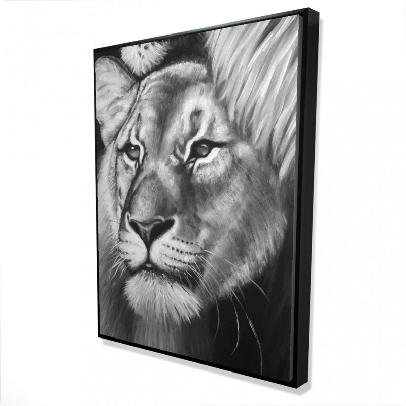 Lion And Lioness Print On Canvas