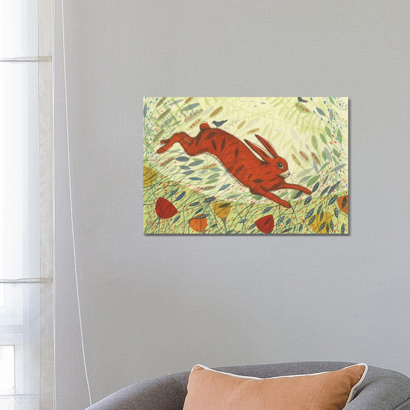 The Hare And The Crows by Michelle Campbell - Wrapped Canvas Gallery-Wrapped Canvas Giclée