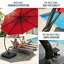 Parasol de patio en porte-à-faux 12 pi avec base, rotation à 360 °, protection contre les rayons UV-950491980-952863275