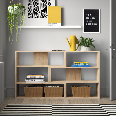 Amandine Modern Freestanding Corner and Wall-Mounted Bookcase with 3-Tier Display Shelves