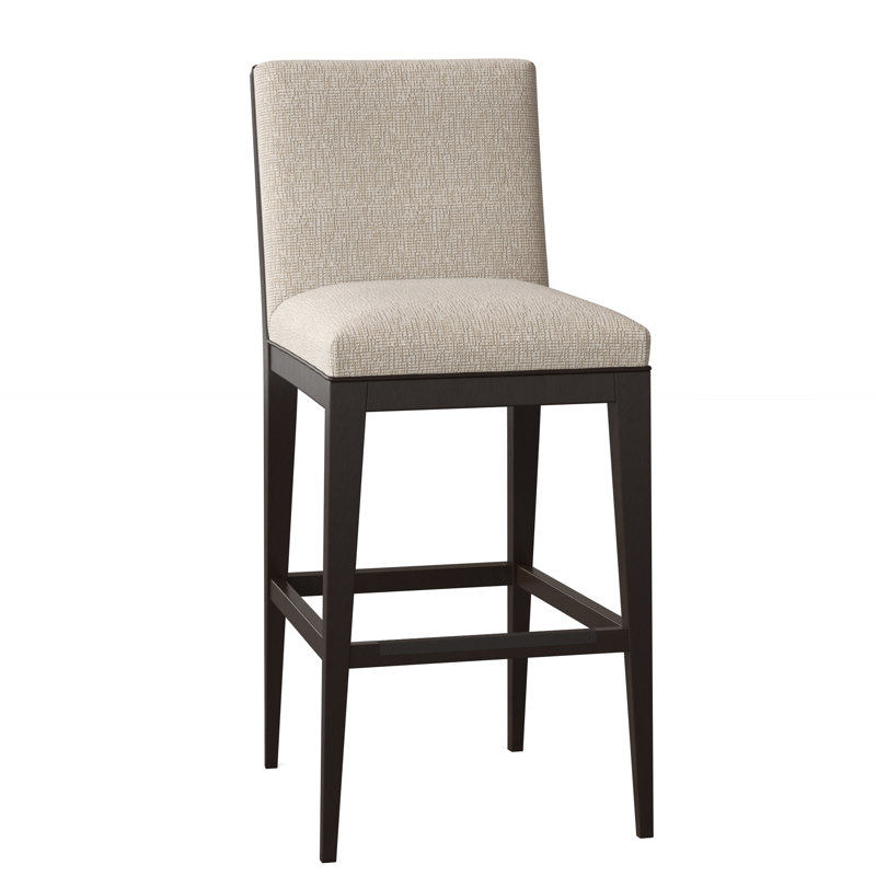 Tabouret de bar et de comptoir Logan, Ébène vintage, Tremplins ivoires, Tabouret de bar (assise de 30 po de hauteur)