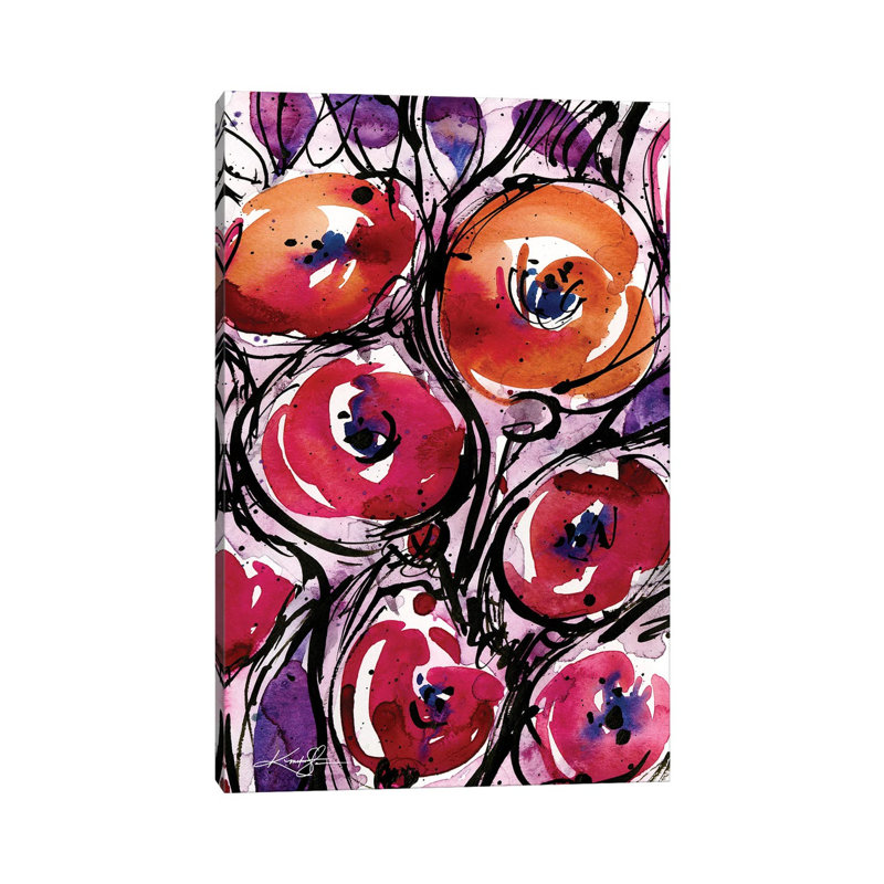 Poppy Love by Kathy Morton Stanion - Wrapped Canvas Painting, 152.5 cm H x 101.5 cm W