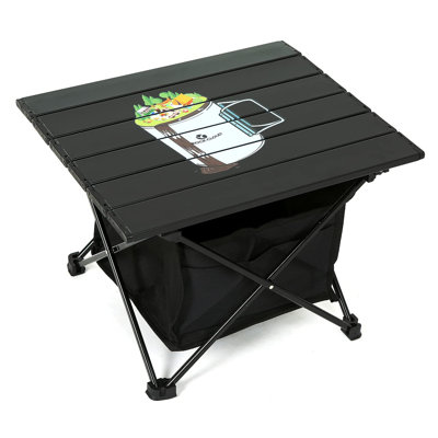 Square Metal Folding Outdoor Camping Table , 14'' in. W 16'' in. D