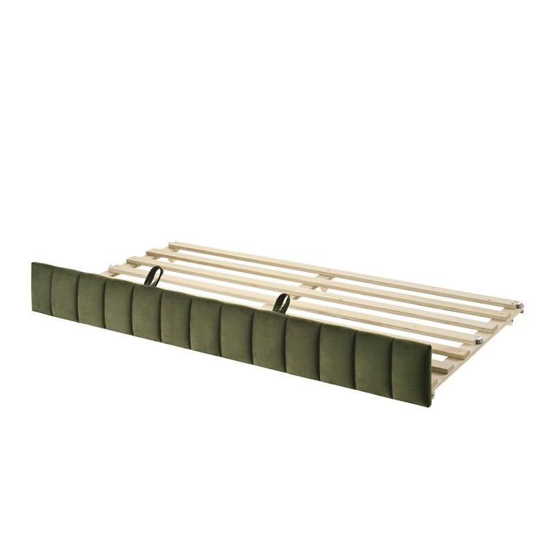 Lit de jour simple avec couchette Darragh, Vert olive