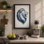 Lion in Profile Modern 1 Piece Wrapped Canvas Wall Art-136813788-136813783