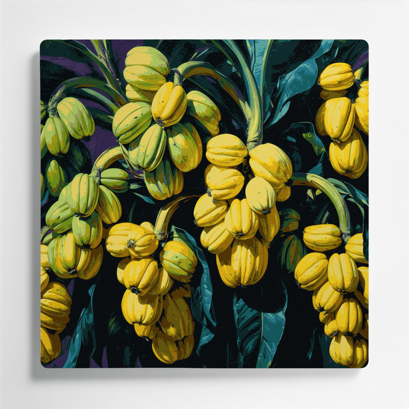 Art mural en métal Fruit Plantain, H 32 po x l 32 po