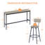 Ensemble de longue table de bar avec 3 tabourets de bar rembourrés en polyuréthane, table de bar industrielle et chaises de salle à manger-1907155342-1907155341