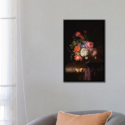 Reproduction d’art sur toile tendue, "a still life of the vase on a" , impression sur toile tendue