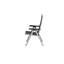 Multi-position armchair, silver/anthracite, aluminium outdoor fabric