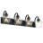 4 - Light Farmhouse Vanity Light Clear Glass Diamond Shade, Black-2029131785-2029131795-2029131793