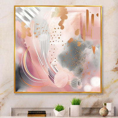 " Pink Rosegold Stripes Complexity II "