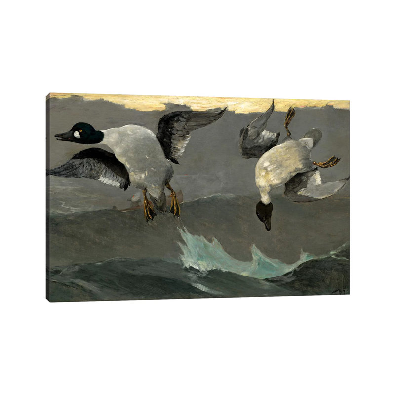Right & Left by Winslow Homer - Wrapped Canvas Painting, 30.48cm H x 45.72cm W x 1.91cm D