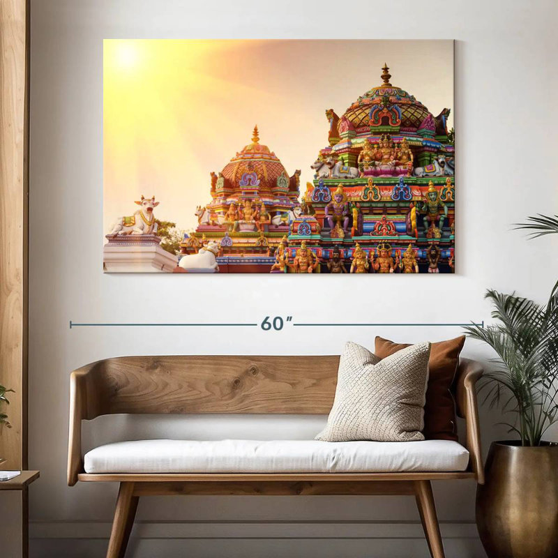 Temple Adella Kapaleeshwarar, H 34 po x l 51 po