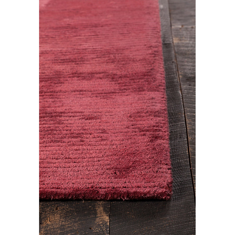 Angelo Red Tufted Wool-Blend Rectangular Rug 9' x 13'
