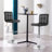 Swivel Upholstered Adjustable Height Counter Stool with Metal Frame-1259851391-1301209997