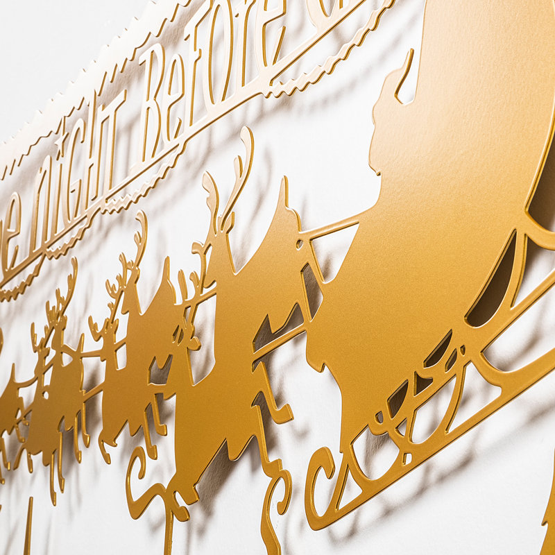 Wall Decor on Metal, Gold
