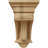 6 1/2"W x 6 1/2"D x 12"H Raised Fluting Corbel, Cherry (4-Pack)-91262486