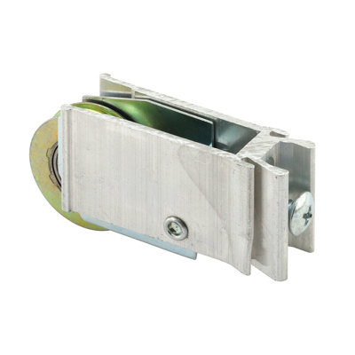Ensemble de roulement à billes pour porte coulissante FHC D1602, rouleau en acier, boîtier en aluminium réglable, diamètre de rouleau de 1 1/4 po, finition dichromate