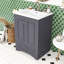 Meuble-lavabo à tiroir avec lavabo en céramique, tablettes réglables et armoire à fermeture en douceur-1364472688-1364472689