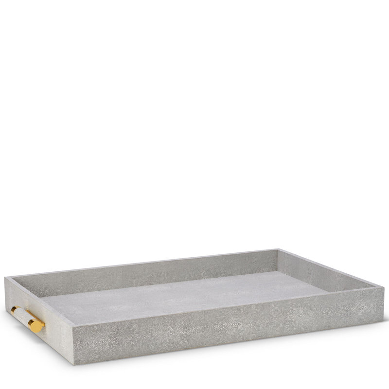 Shagreen Butler Serving Tray, Dove
